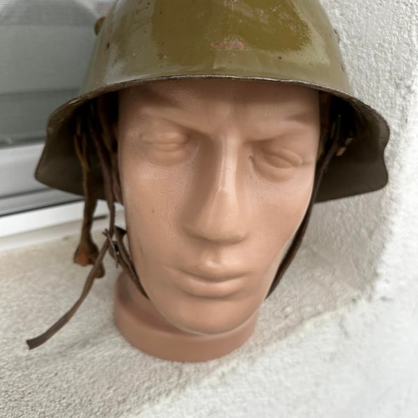Vintage Military German Type Helmet M36 Bulgarian Army 1941  Original Soldier Equipment Collectible