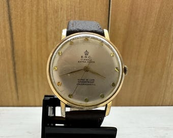 Vintage unieke zeldzame Super De Lux Swiss Made 17 juwelen