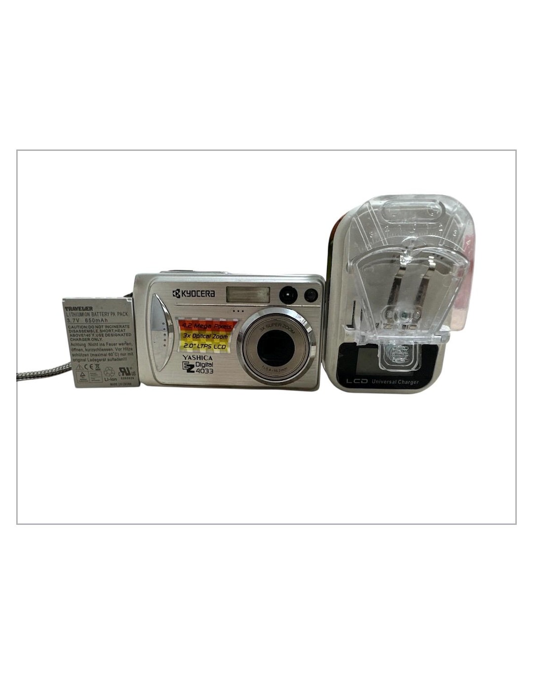 KYOCERA YASHICA EZ Digital 4033 デジタルカメラ Kyocera Yashica EZ 4033 Digital Camera Full Box 4.2 MP 3X Optical