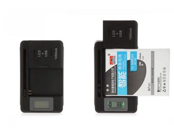 Universal Battery Charger USB Port Output Multi Connector US American EU European Standarts New