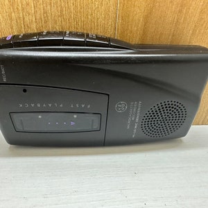 Professionelle General Electric GE Diktor Hi Lo Mic Empfindlichkeit Schnelle Wiedergabe Bandkassette Aufnahme AA 1,5 Batterien