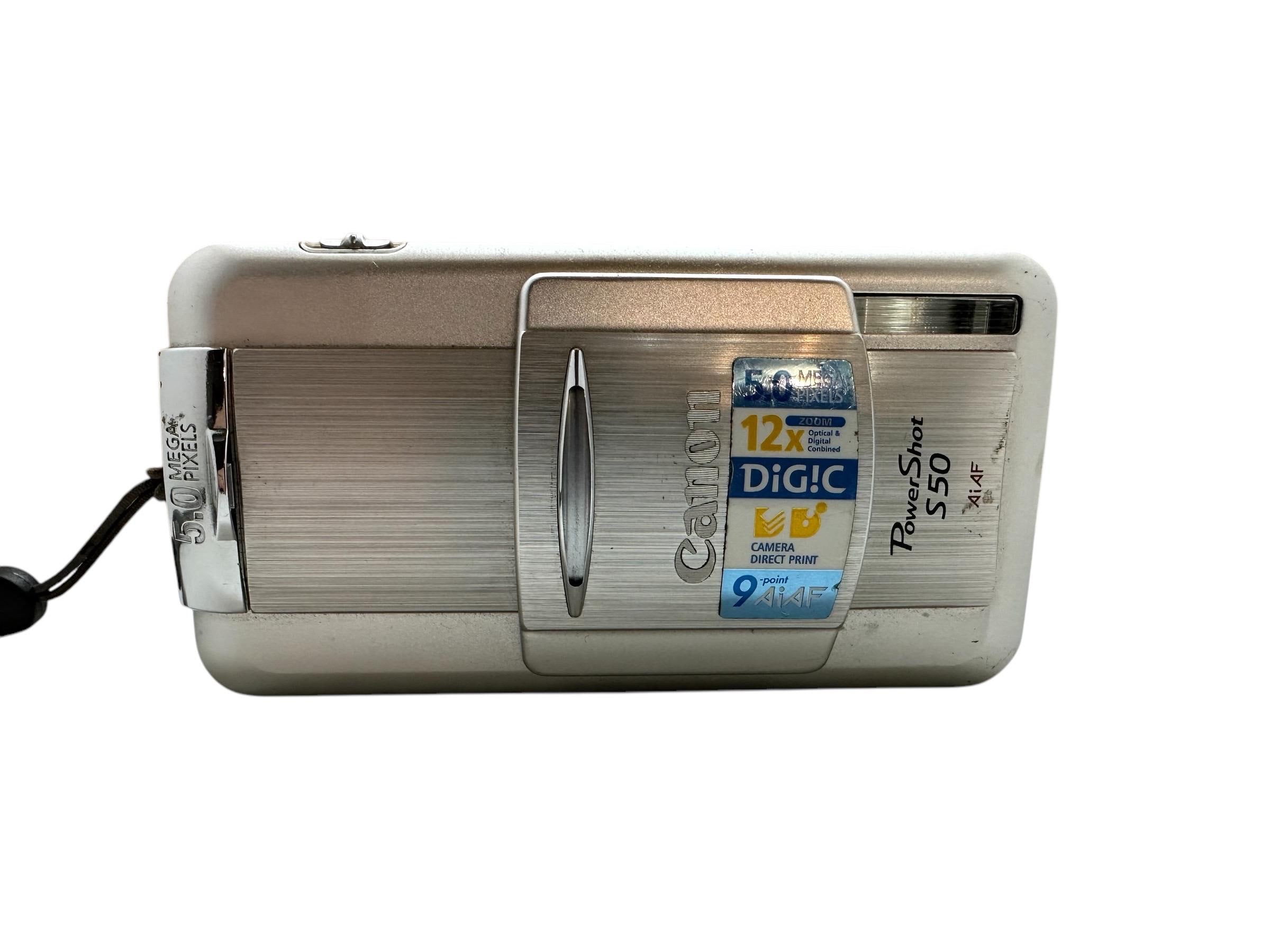 Canon Powershot S50 Silver is Digital Camera 5 MP 12x Optical Zoom