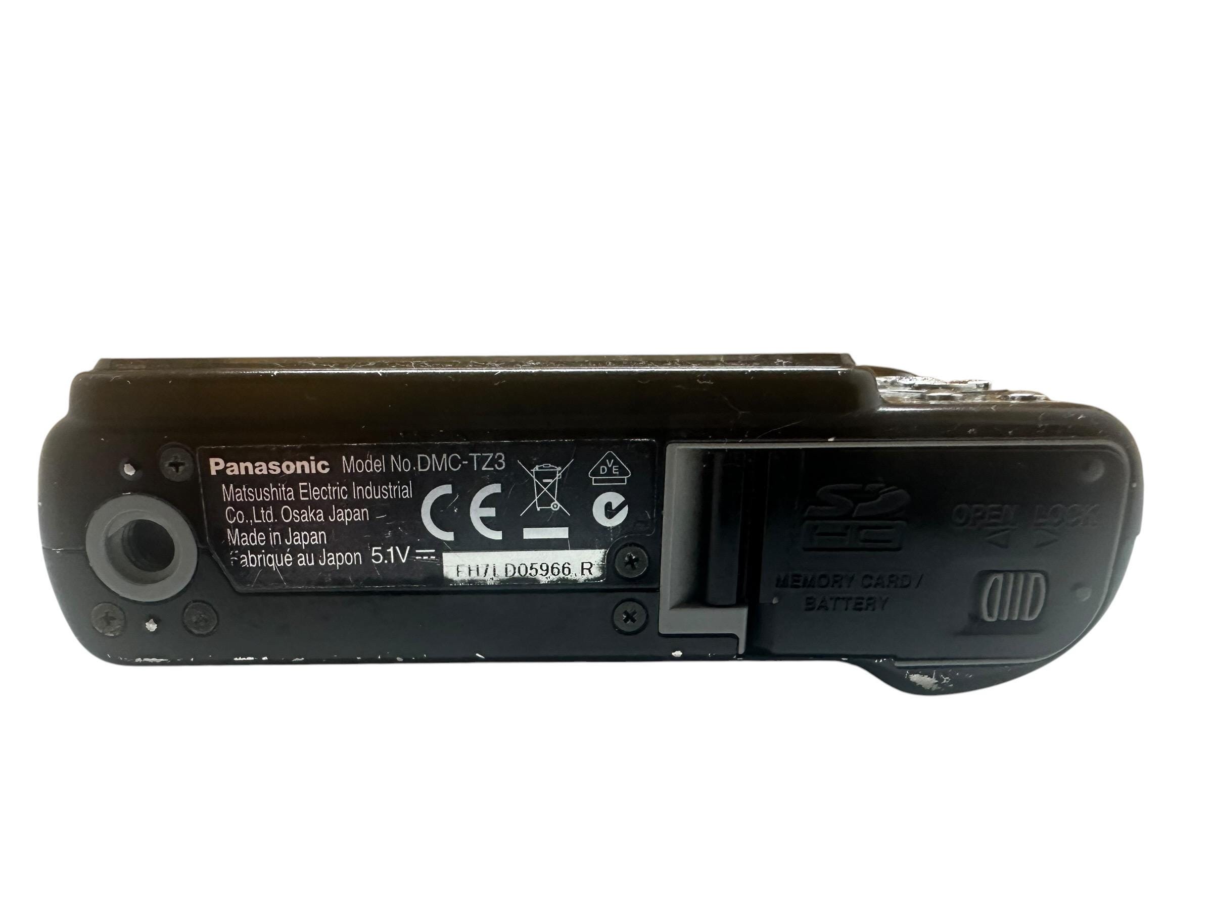 Panasonic Lumix DMC-TZ3 Digital Camera Black Leica Made in Japan