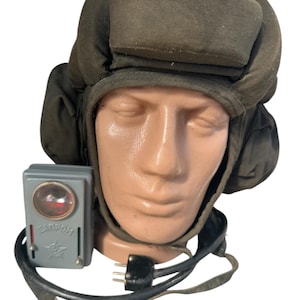 Originaler rumänischer alter rumänischer Armee-Tankman-Tanker-Tank, einzigartig mit kostenloser Vintage-Taschenlampe, Armeesoldatenausrüstung