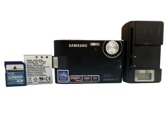 Samsung Digimax i6 デジタルカメラ ビンテージ SDカード Samsung Digimax I6 Digital Camera 6 MP Face Detection Image