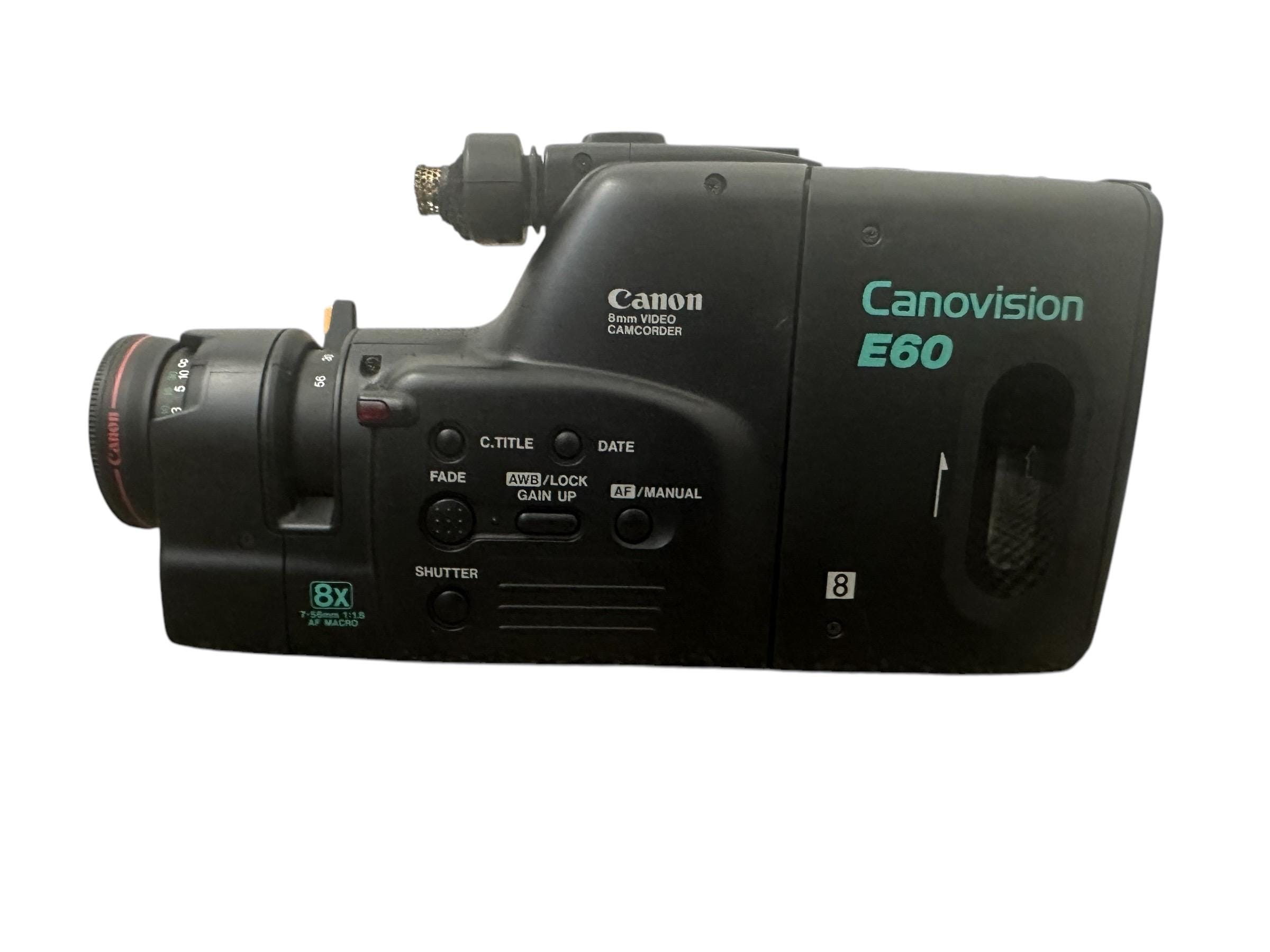 Vintage Canon Vision E60 8mm Video Camcorder 8x AF Macro Digital