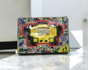 Vintage 1980 Year Handheld Electronic Game UFO Alien Invasion Arcade Style Console Sunwing Game Boy Screen Action Unique Rare Old