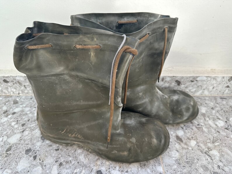 Vintage Military Full Rubber Boots NATO Army Soldier Equipment Size 46 Vintage Military Full Rubber Boots NATO Army Soldier Equipment Size 46
