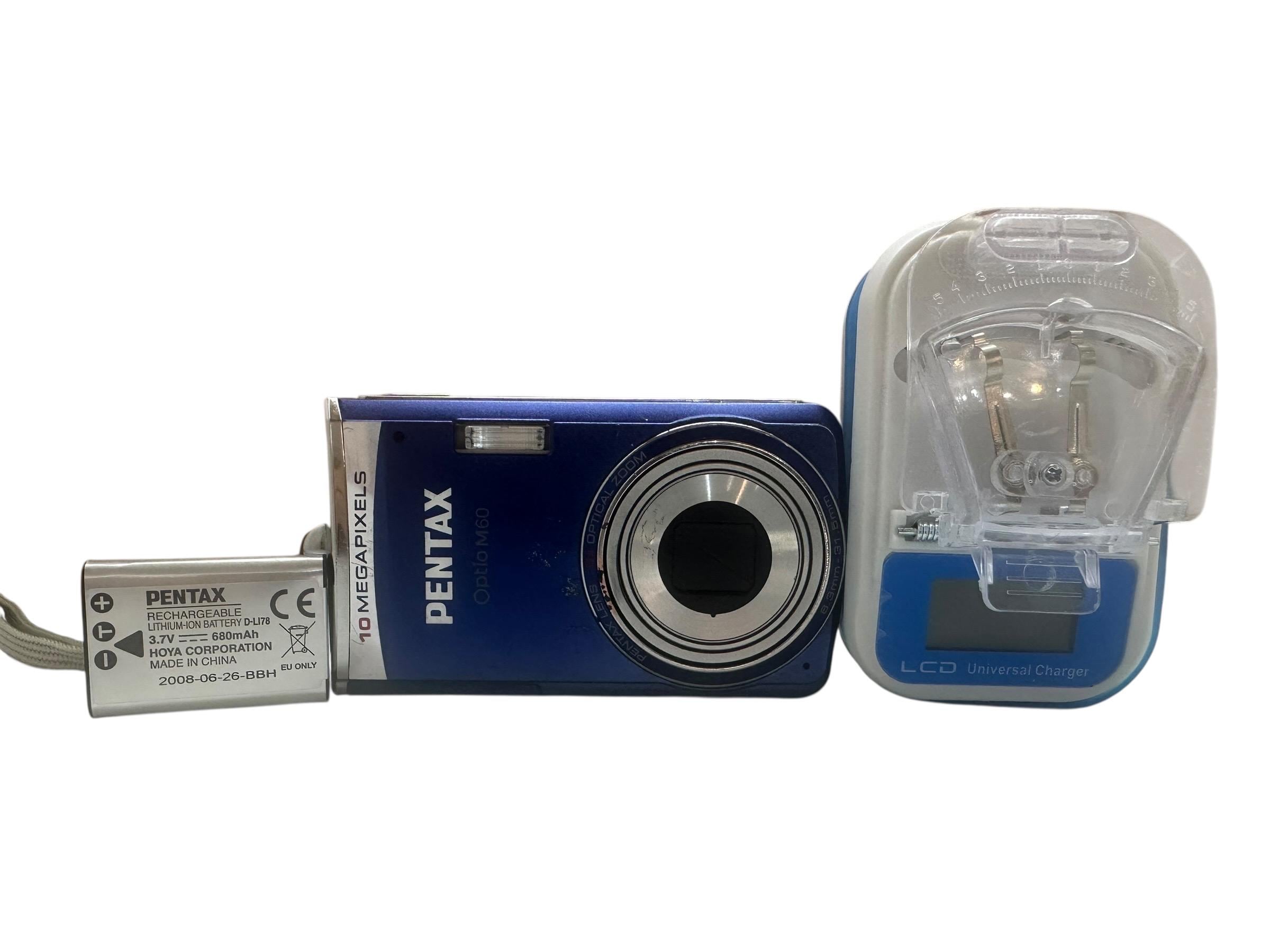 PENTAX Optio M60 本体 ブルー Pentax Optio M60 Digital Camera 10 MP 5x Optical Zoom Compact +