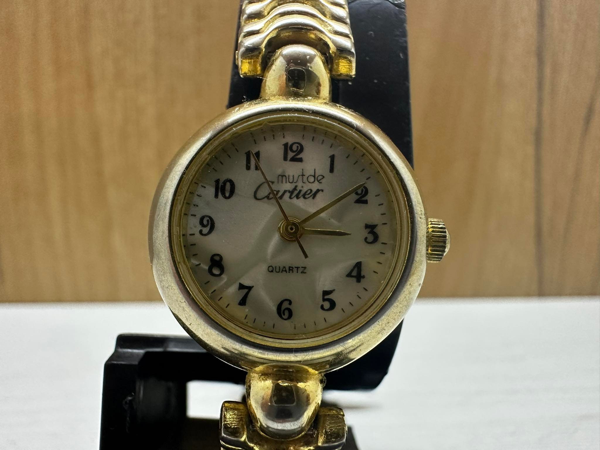 Vinatage Unique Must De Cartier Quartz 18K Gold Electroplated