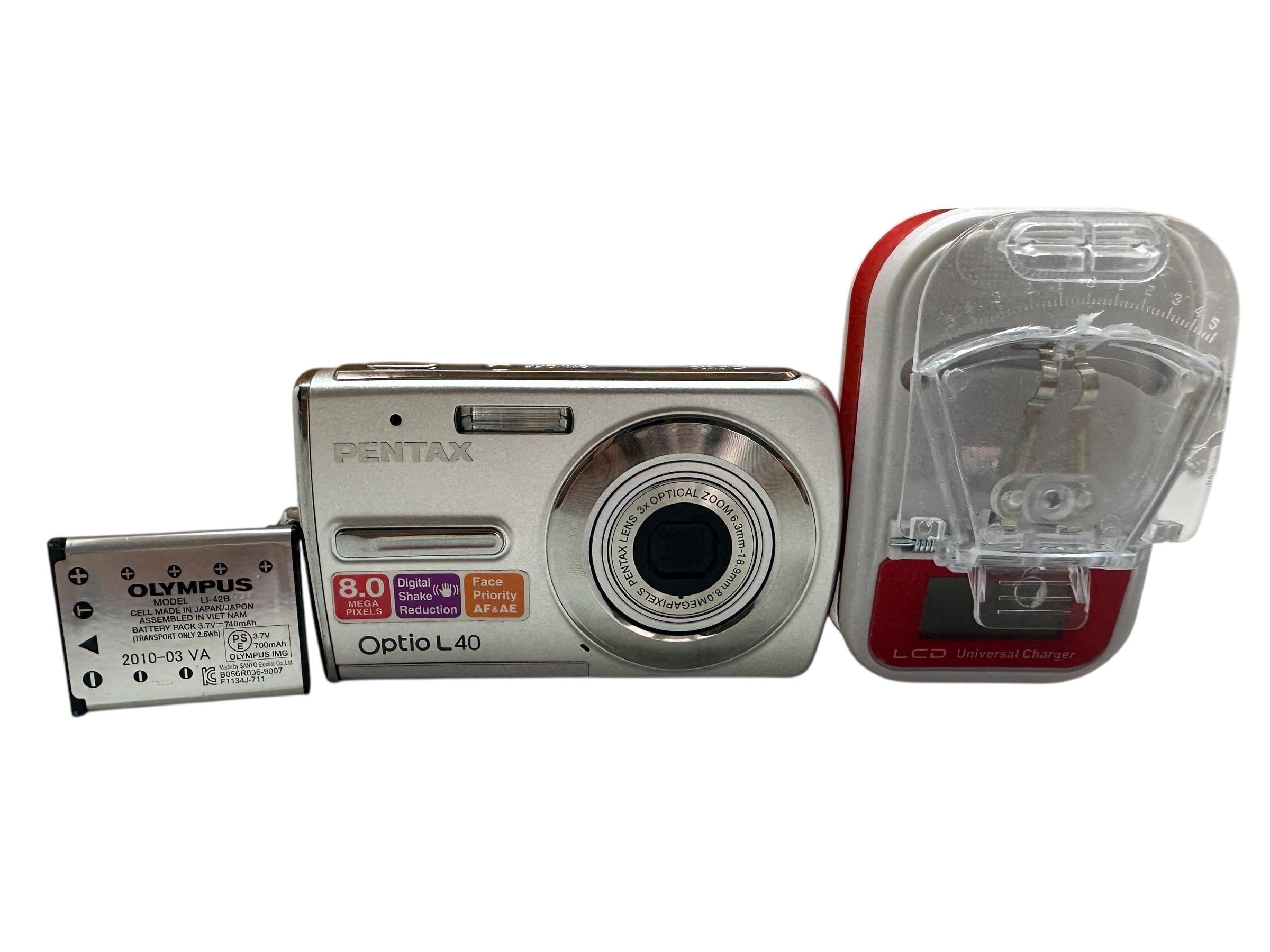 Pentax Optio L40 Digital Camera 8MP 3X Optical Zoom Compact Shake