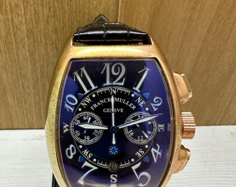 Franck M Crazy Numbers Quarz Gold Chrono Geändert Uhr Edelstahl Armbanduhr Männer