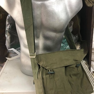 Véritable sac à bandoulière de l'armée militaire, sac à dos, sac à dos, neuf, toile vintage unisexe image 6