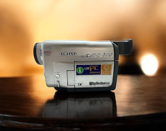 Samsung VP-D55 Pal Videocámara Grabadora Videocámara Zoom Óptico 22x LCD Mini DV Estabilización de imagen digital 440x Zoom Plateado
