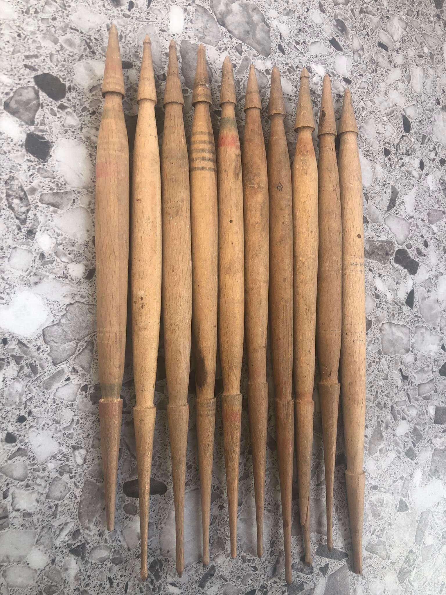 Vintage Very Old PRIMITIVE WOOL SPINDLES for Hand Spinning Etsy
