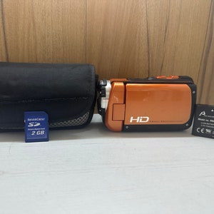Caméscope numérique Silver Crest Dv-5300 HD, caméscope HDMI étanche numérique + carte mémoire de 2 Go, étui
