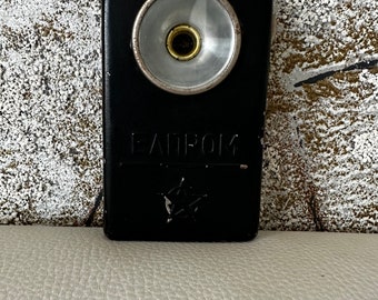 Lampe de poche noire originale vintage en étain, en métal, à collectionner, Flash unique