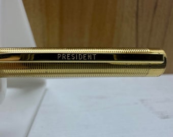 Ballpoint Luxury President Gold Plated Pen Ultra Thin