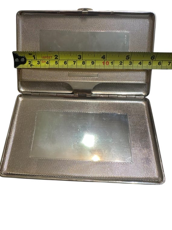 vintage chrome cigarette case Vintage Art Deco Polished Chrome Cigarette Case and Lighter by TIKI of  England Rare Collectible Old 1950 Year Cigarette Perfect Condition To