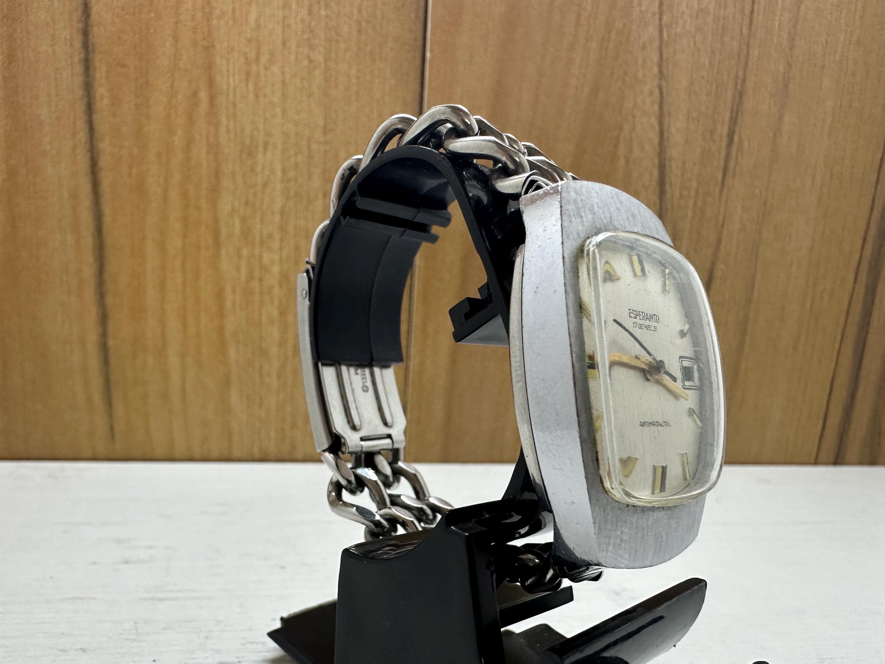 Vintage Unique Rare Esperanto 17 Jewels Swiss Made Mechanical Watch  Datomatic Antimagnetic Stainless Steel - Etsy, image size:3000x2250