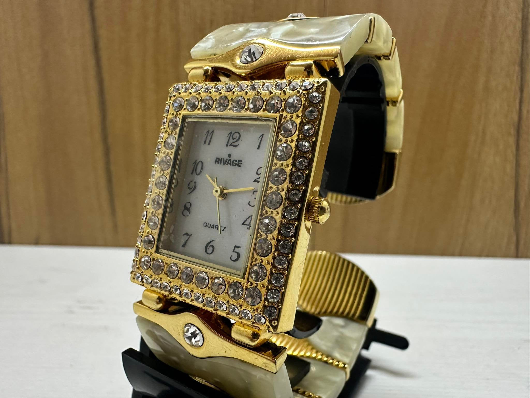 Vintage Unique Amazing Rivage Wristwatch Woman Luxury Bracelet Stones Etsy