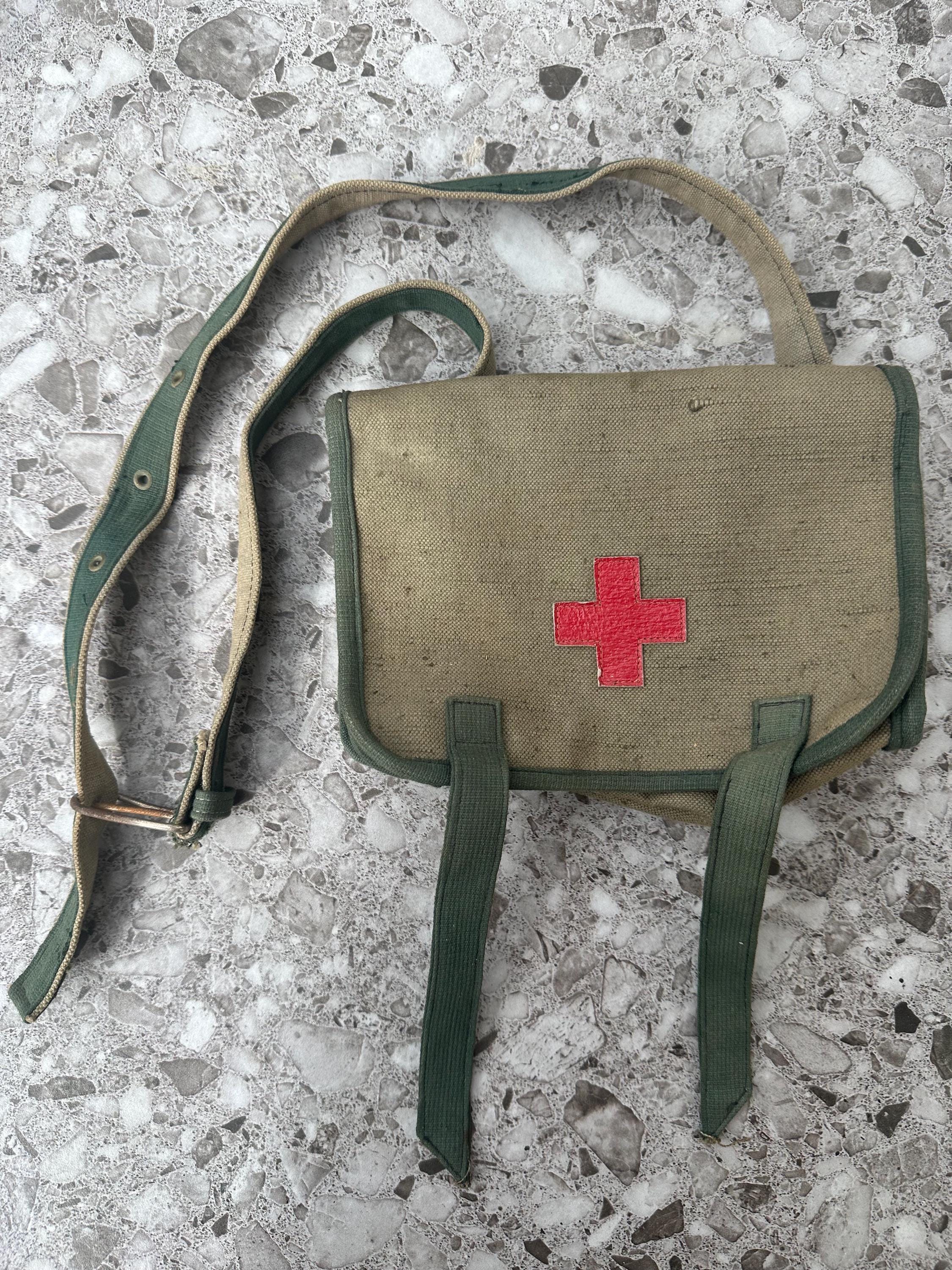 Vintage Military Field Medic First Aid Canvas Medical Rucksack