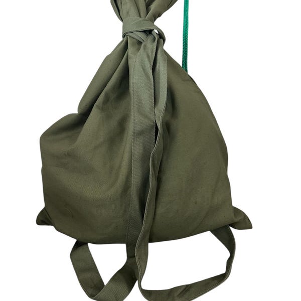 Vintage Military Communist Canvas Army Rucksack Haversack Green Bag Meshka Backpack Comfortable Never used Very Lightweight