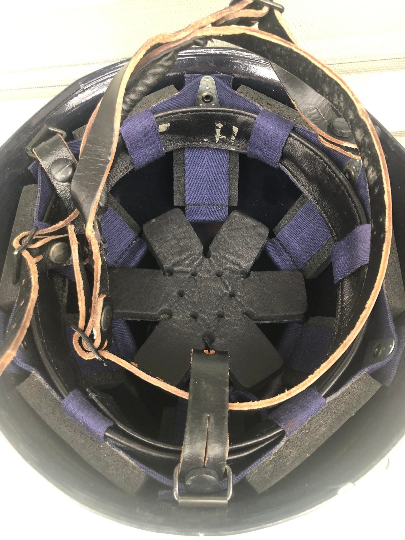 French Army Blue Surplus Helmet Frontier Firearms Firefighter Etsy