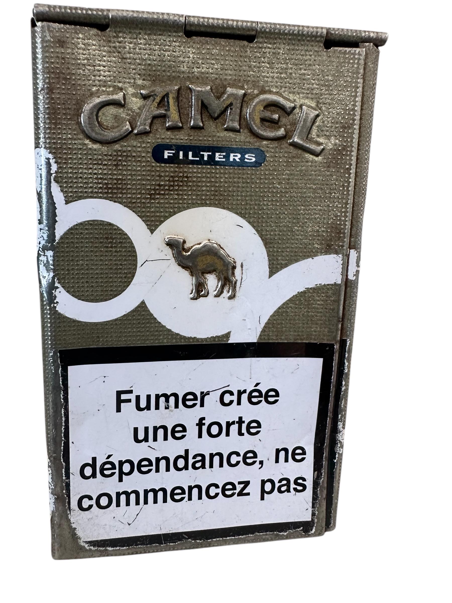 Vintage Unique Rare Camel Filters Cigarette Tin Metal Box Case