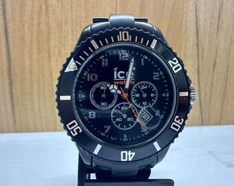 Ice Watch Black Quartz Stainless Steel Miyota Japan Movement