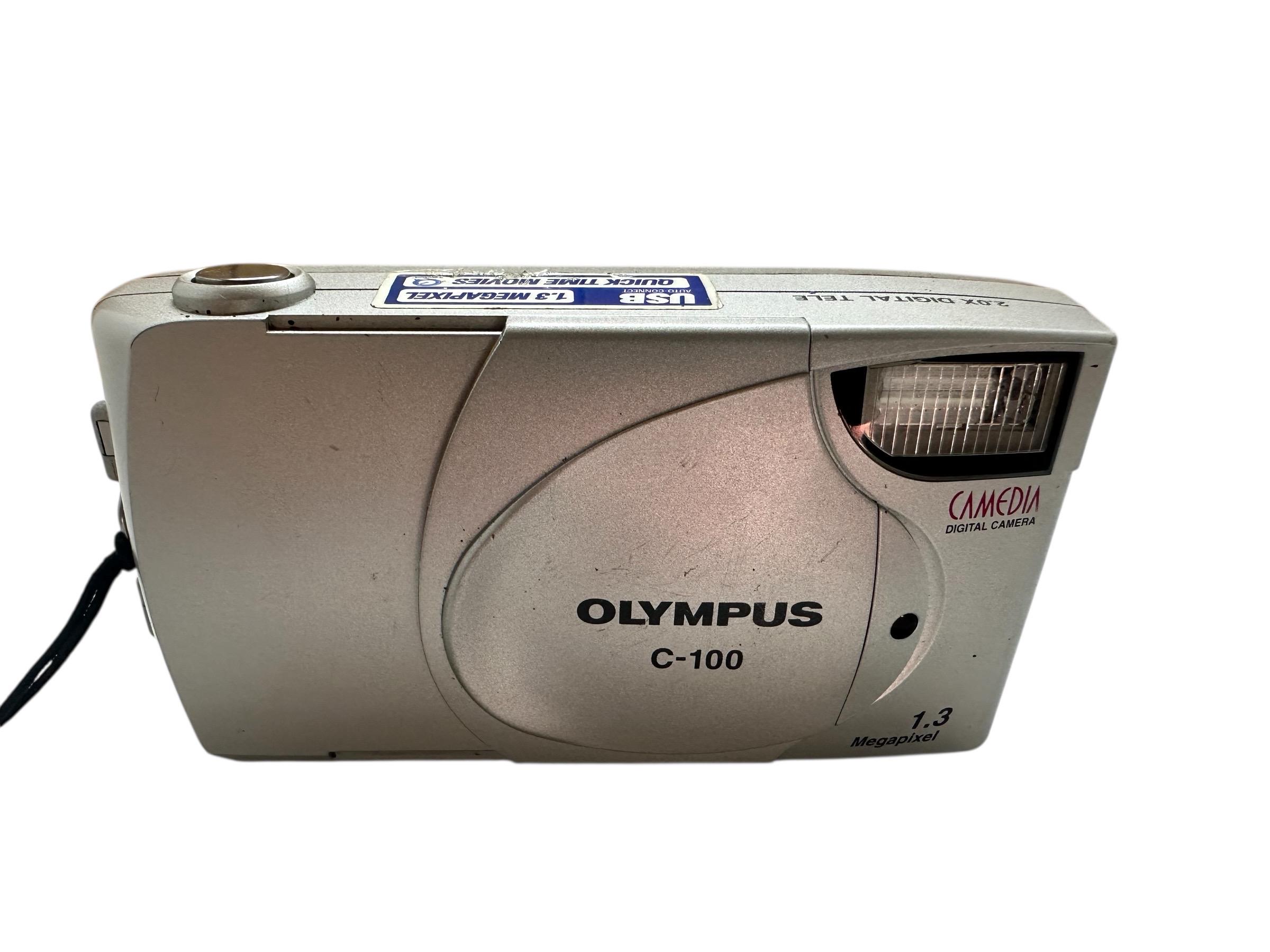 OLYMPUS CAMEDIA μ DIGITAL 800 Vintage Olympus Camedia C-100 Zoom Digital Camera Compact 1.3 MP