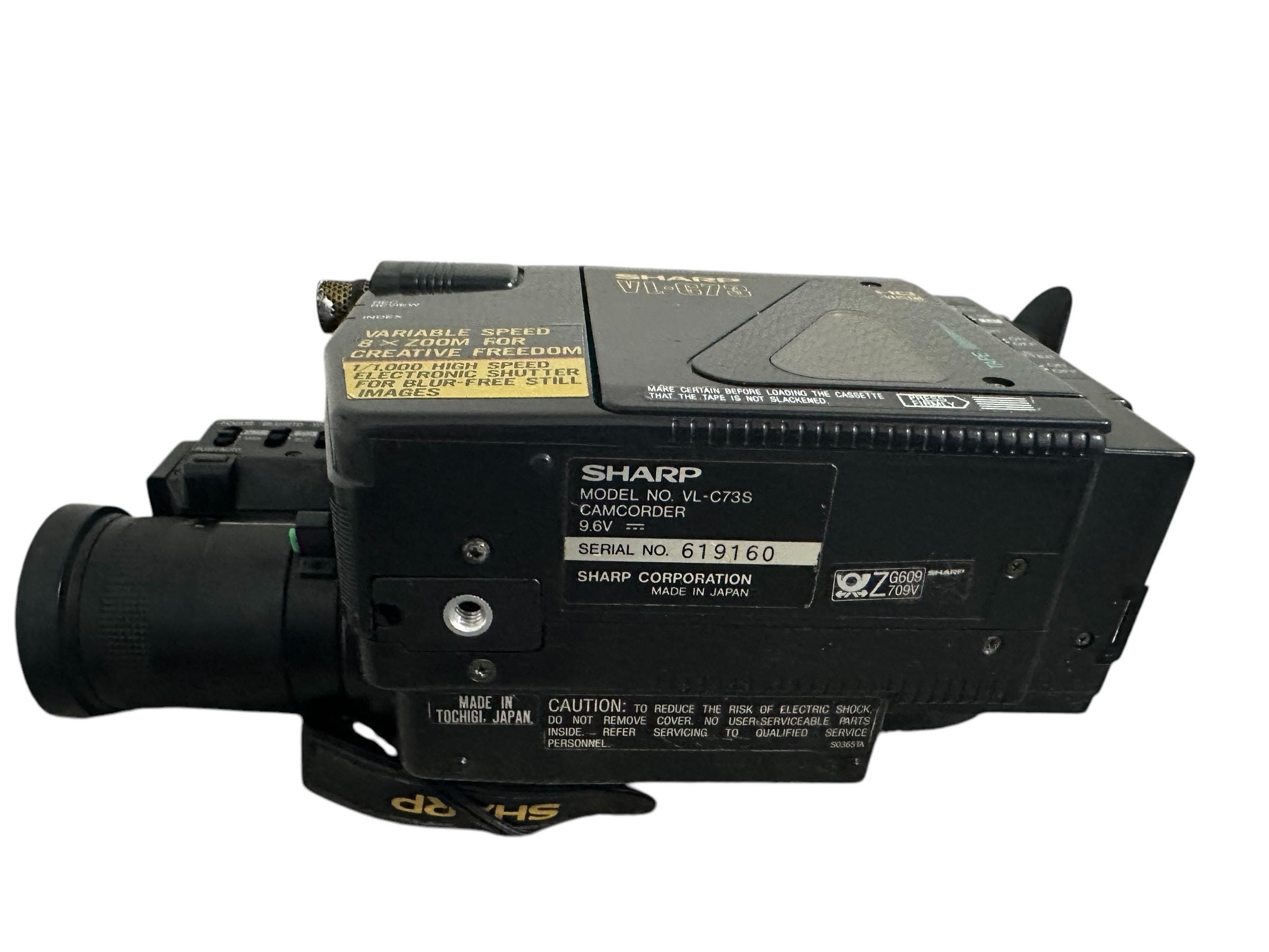 Professional Video Camera Sharp VL-C73 Camcorder Handycam 8x Zoom