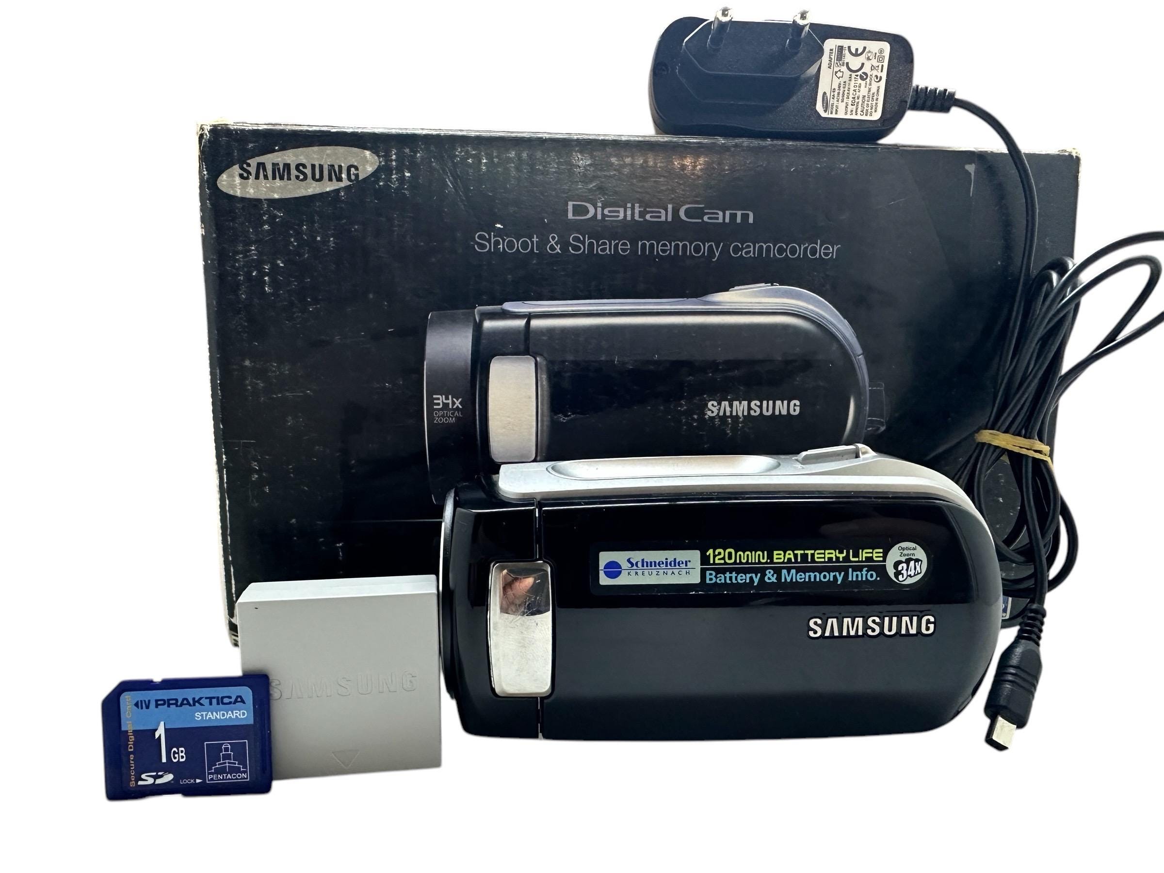 Samsung Digital SD Camcorder Schneider Kreuznach 34x Optical Zoom