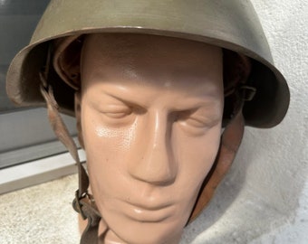 アンティーク雑貨 BECK HELMET INNER CAP 1940s Vintage Military Helmet Czech Army Soldier Equipment Rare Amazing