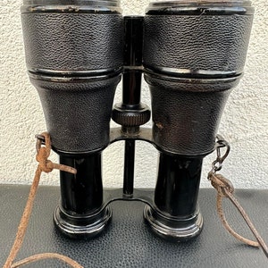 Vintage Military Very Rare Binoculars France Unique Old 1910 Army Genuine Leathe