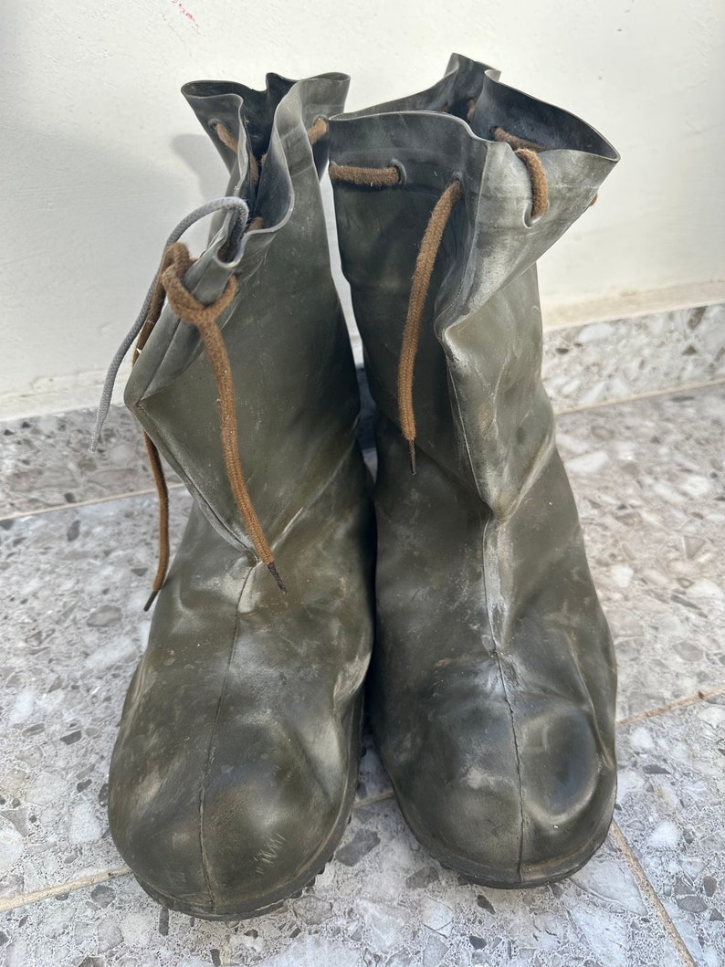 Vintage Military Full Rubber Boots NATO Army Soldier Equipment Size 46 Vintage Military Full Rubber Boots NATO Army Soldier Equipment Size 46