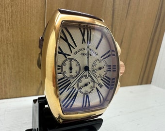 Franck M Crazy Numbers quartz goud chrono gemodificeerd horloge roestvrij stalen polshorloge heren