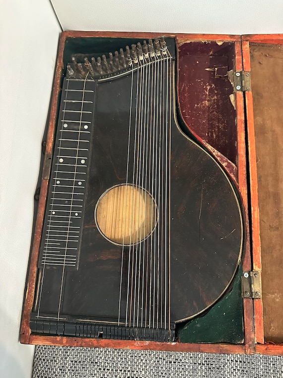 Antique Ancient Unique Zither Musical Instrument Very Rare