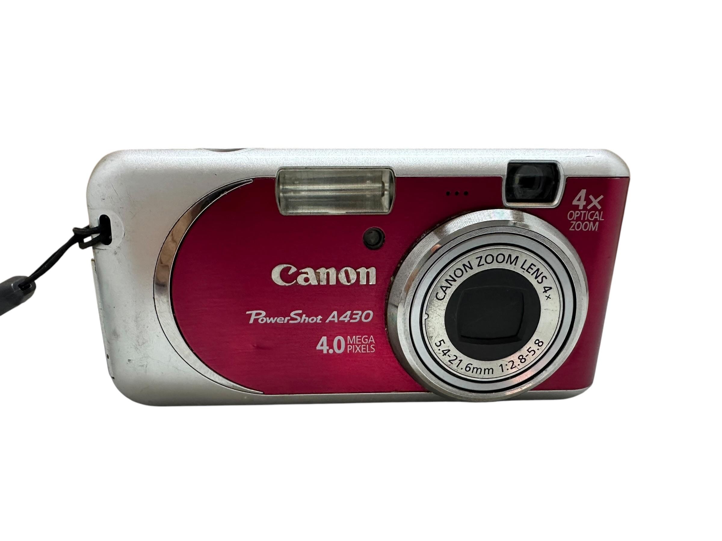 【動作確認済み】 Canon PowerShot A430 PC1186 Canon Powershot A430 Red Digital Camera Ultracompact 4 MP 4 X
