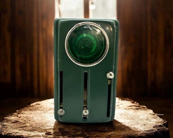 Vintage Original Green Flashlight Tin Metal 4 Colors Collectible Rare Old