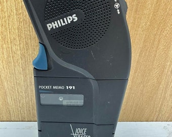 Philips Pocket Memo 191 Voice Recorder Tracer Tape Cassette Tested and Working