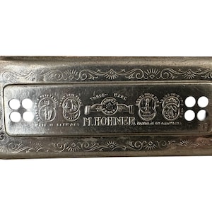 Vintage The ECHO Harp M. Hohner Glockenreine Stimmung Germany Preciosa Original Harmonica Concert  Musical Unique Rare Factory Allemagne