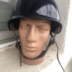 French Army Blue Surplus Helmet Frontier Firearms Firefighter Perfect Condition