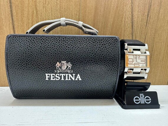 Echt uniek FESTINA horloge volledig roestvrij staal 3 Atm waterbestendig dameshorloge met doos Etsy Belgie