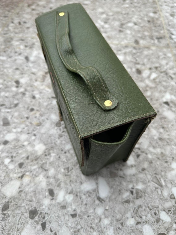 Vintage Military Field Medic First Aid Leather Ba… - image 6