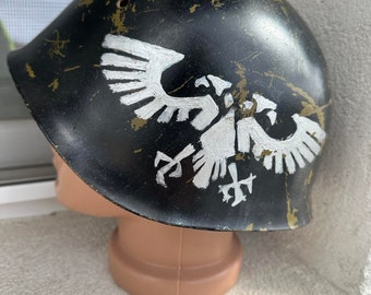 Vintage Military Helmet Rare Army Original Soldier Equipment Collectible Old Repainted
