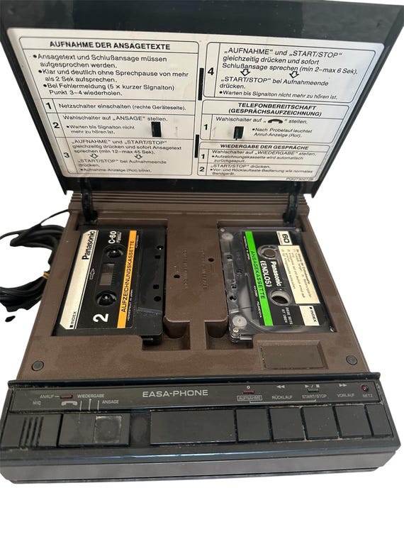 Vintage Unique Panasonic Double Portable Cassette Tape Recorder KX