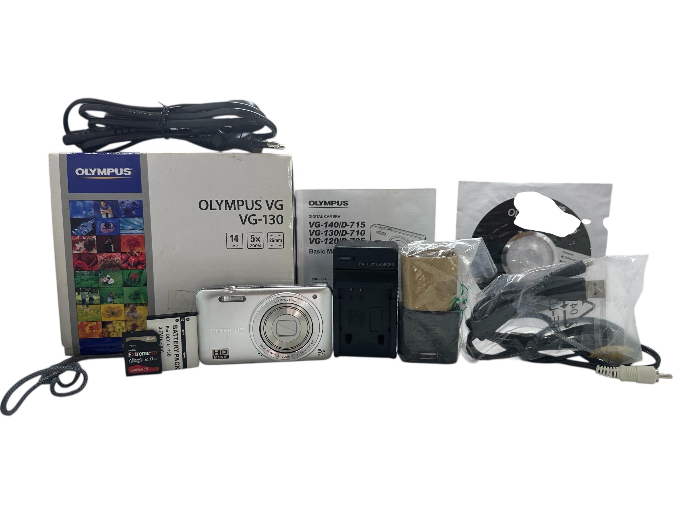 Olympus VG-130 Video Digital Camera Compact 14 MP 5x Wide Optical