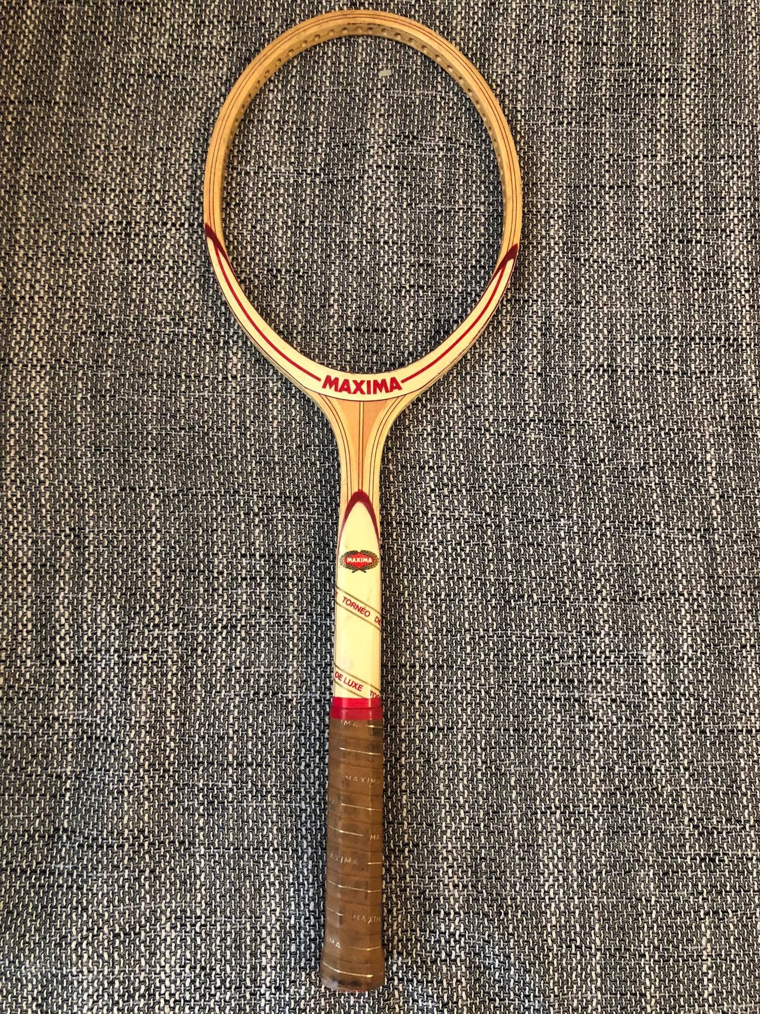 Vintage Wooden Antique Original Tennis Racquet Maxima Torneo De