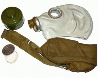 Vintage Military Gas Mask GP5 Russian Army with Activated Carbon and Bag